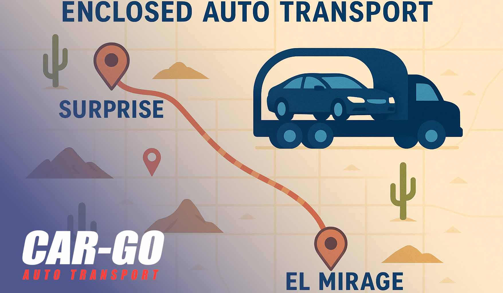 enclosed car transport el mirage to surprise cargo auto transport