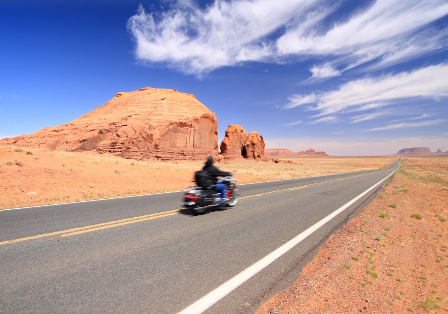 Motorist in Arizona Desert Motorist in Arizona Desert